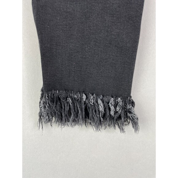 Free People Women’s 29 Black Denim Jeans 5 Pocket Perfectly Destroyed Distressed - Picture 9 of 10